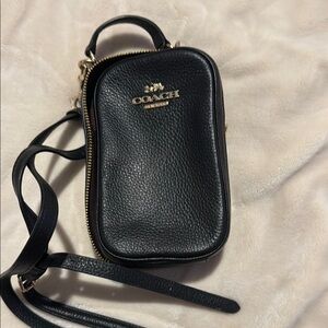 Coach Black Pebbled Leather Crossbody